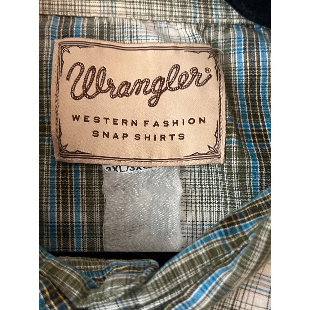 Wrangler Men's Big Tall Pearl Snap Western Button down 3X - Picture 2 of 4